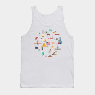 USA Landmarks Tank Top